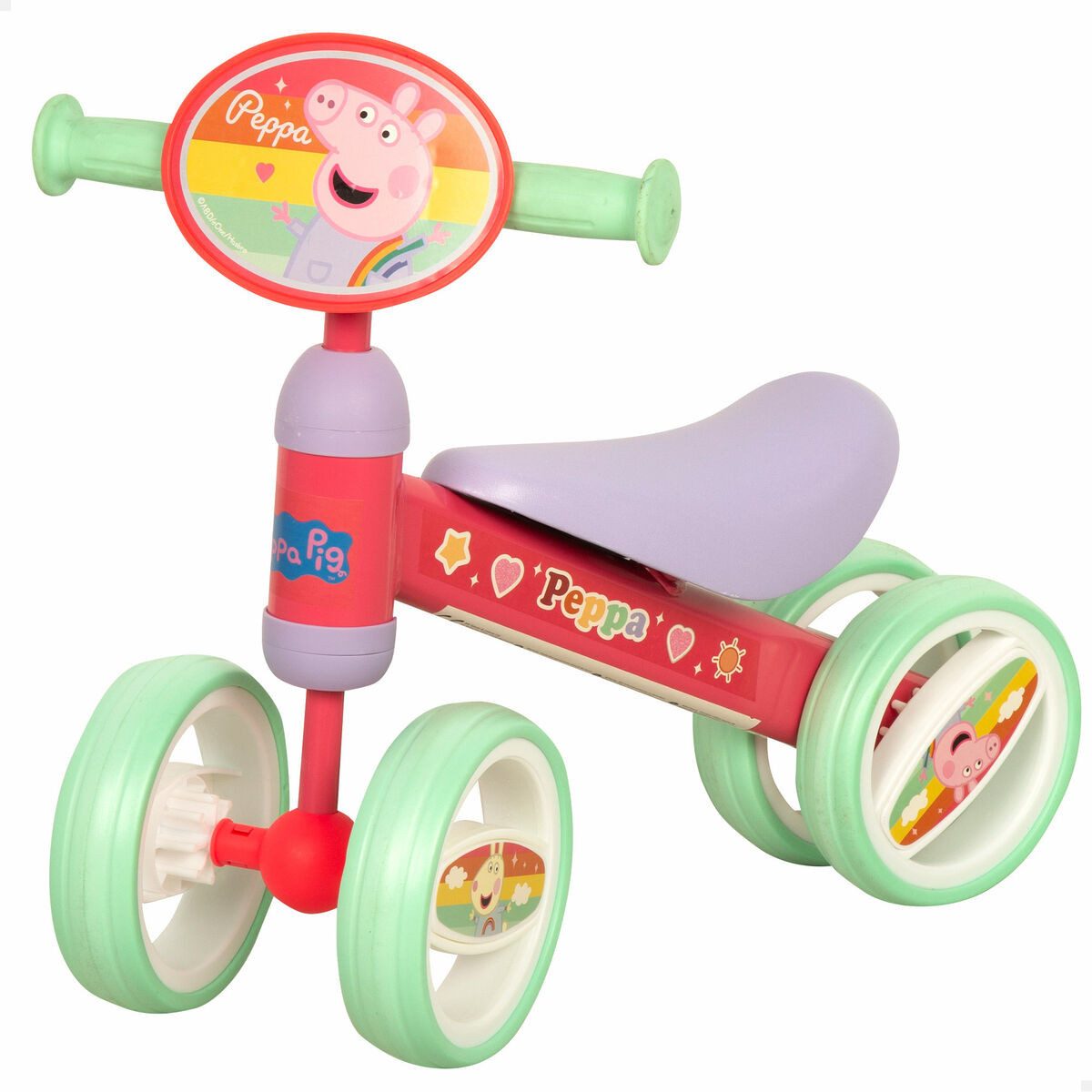 Peppa Pig Laufrad Laufrad Balancerad Kinderlaufrad 4 Räder Peppa Pig 47 x 37 x 25 cm
