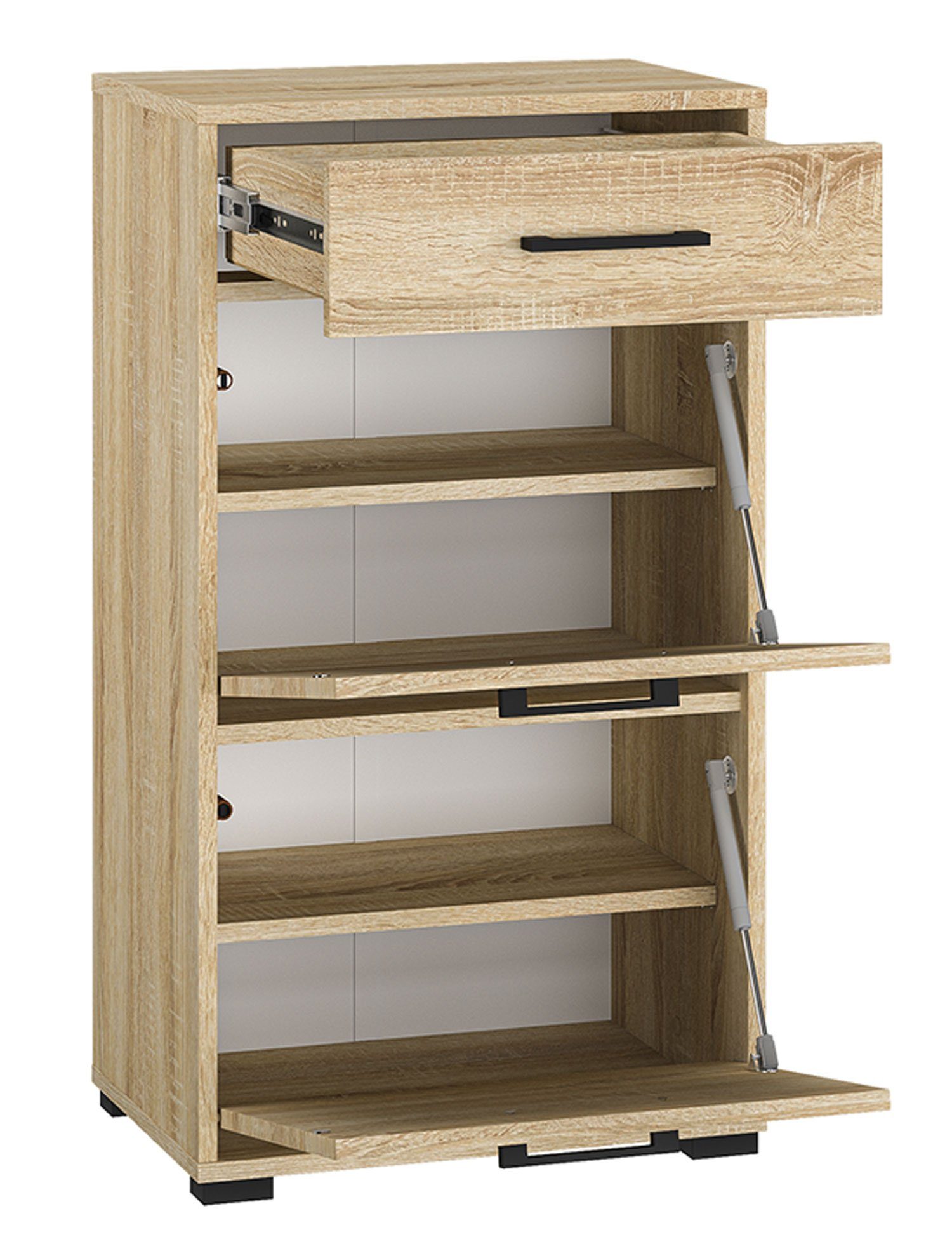 Feldmann-Wohnen Schuhschrank Caro (1-St., 1-teilig) 50cm sonoma Eiche hell