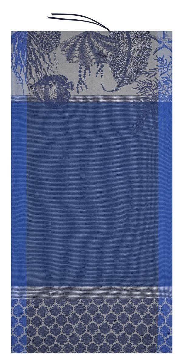 Le Jacquard Francais Strandtuch Recifs Azur 100x200 cm, Waffelpiqué (1-St), Waffelpiqué