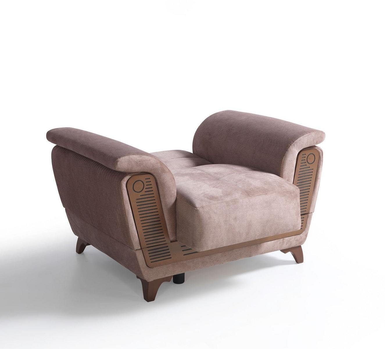 Möbel, Sitzer Made In Sessel JVmoebel Modern Sessel Sofagarnitur Europe Garnitur 3+1 Sofa Relax