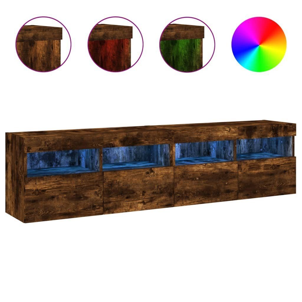 vidaXL TV-Wand TV-Wandschränke mit LED-Leuchten 2 günstig online kaufen