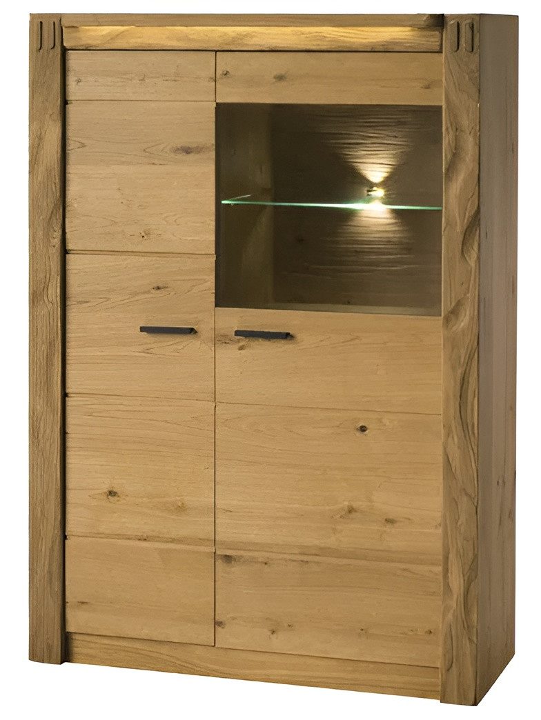 Xlmoebel Wohnzimmer-Set Luxuriöses Wohnzimmermöbel-Set aus Holz mit TV-Lowboard und Vitrine, (3-St., 3tlg. Wohnzimmer Set (TV-Lowboard + Vitrine + Wandregal) (TRK), Hergestellt in Europa