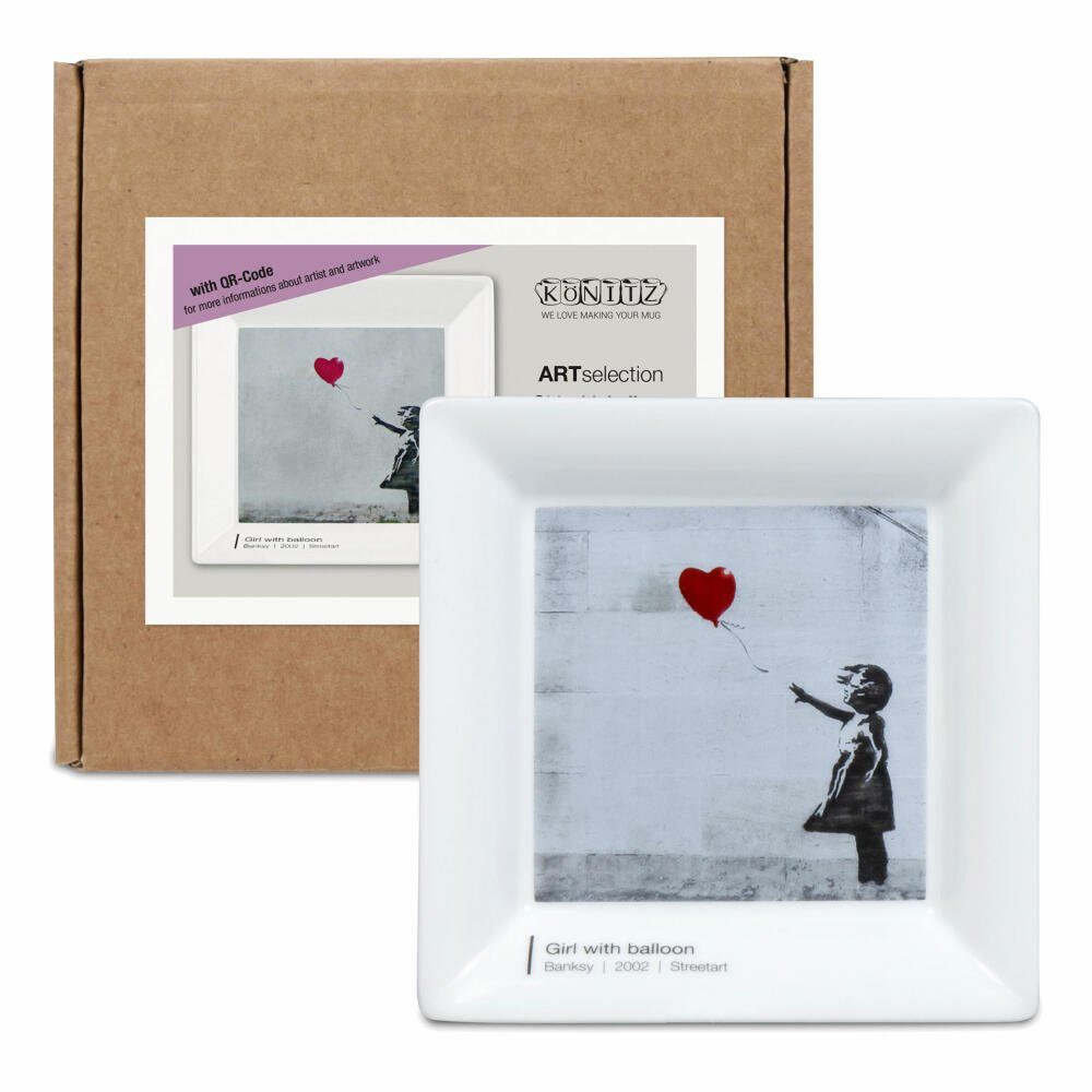 Könitz Dekoschale Vide Poche Girl with Balloon - Banksy 13 x 13 cm