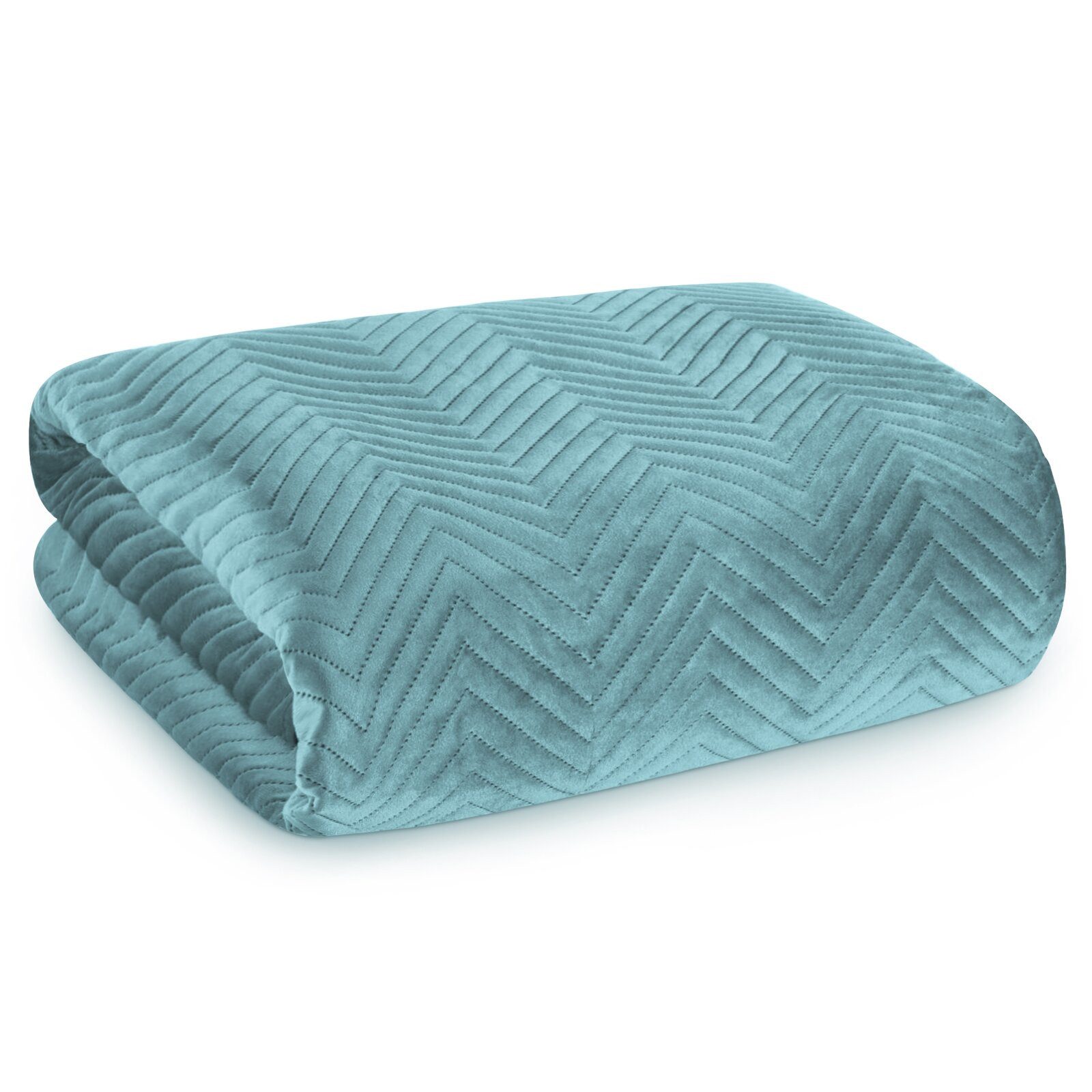 Eurofirany Bettüberwurf SOFIA zweiseitige Steppdecke hochwertige Allzweckdecke L XL XXL, Elegante Tagesdecke Velvet Sesseldecke Sofadecke Überwurf Samt