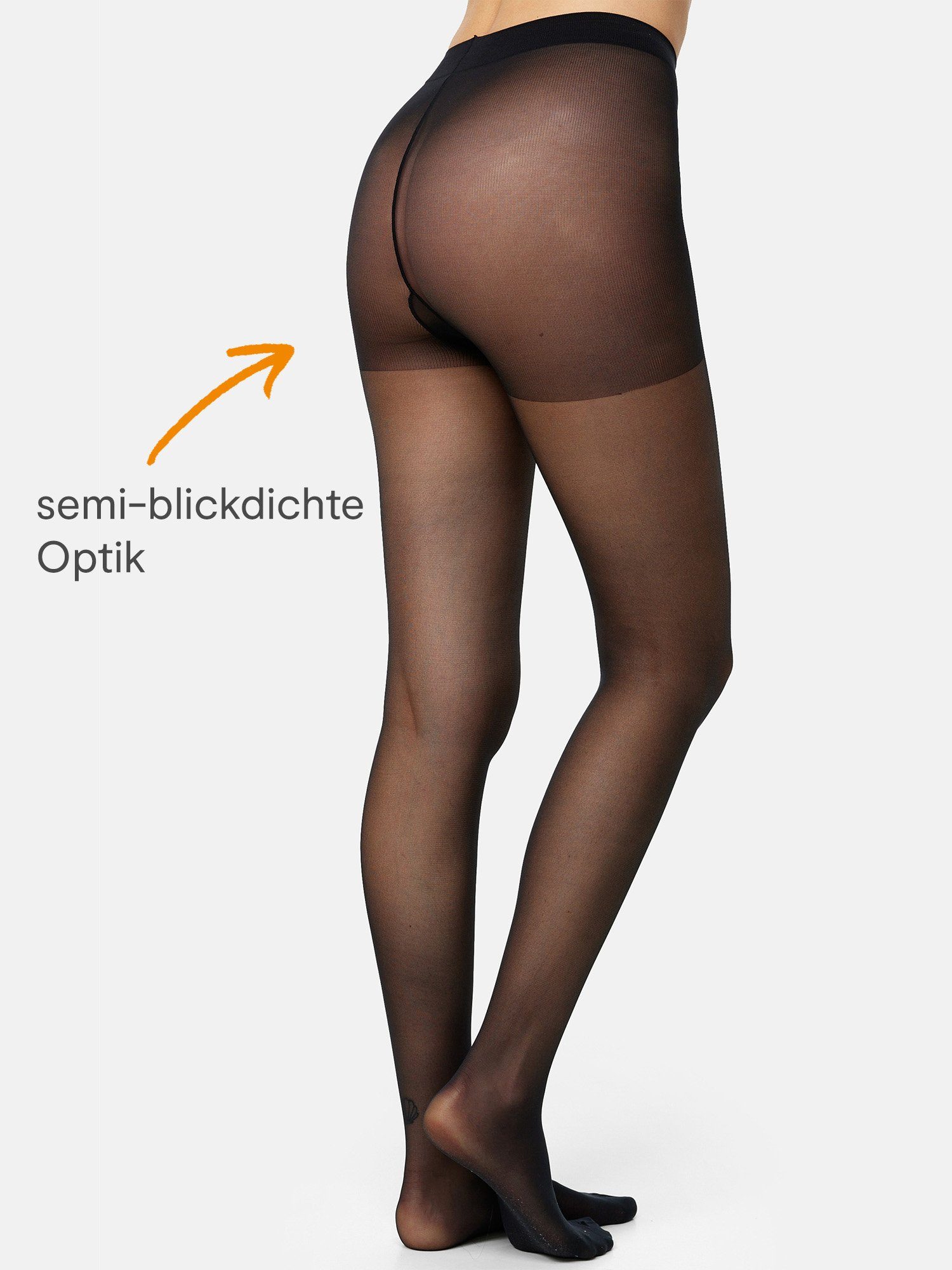 Nur Die Feinstrumpfhose Fit in Form 40 DEN Damen (1er/3er/6er/9er Pack 1 St) nylon semi-transparent Fein-strumpfhose durchsichtig frauen multipack