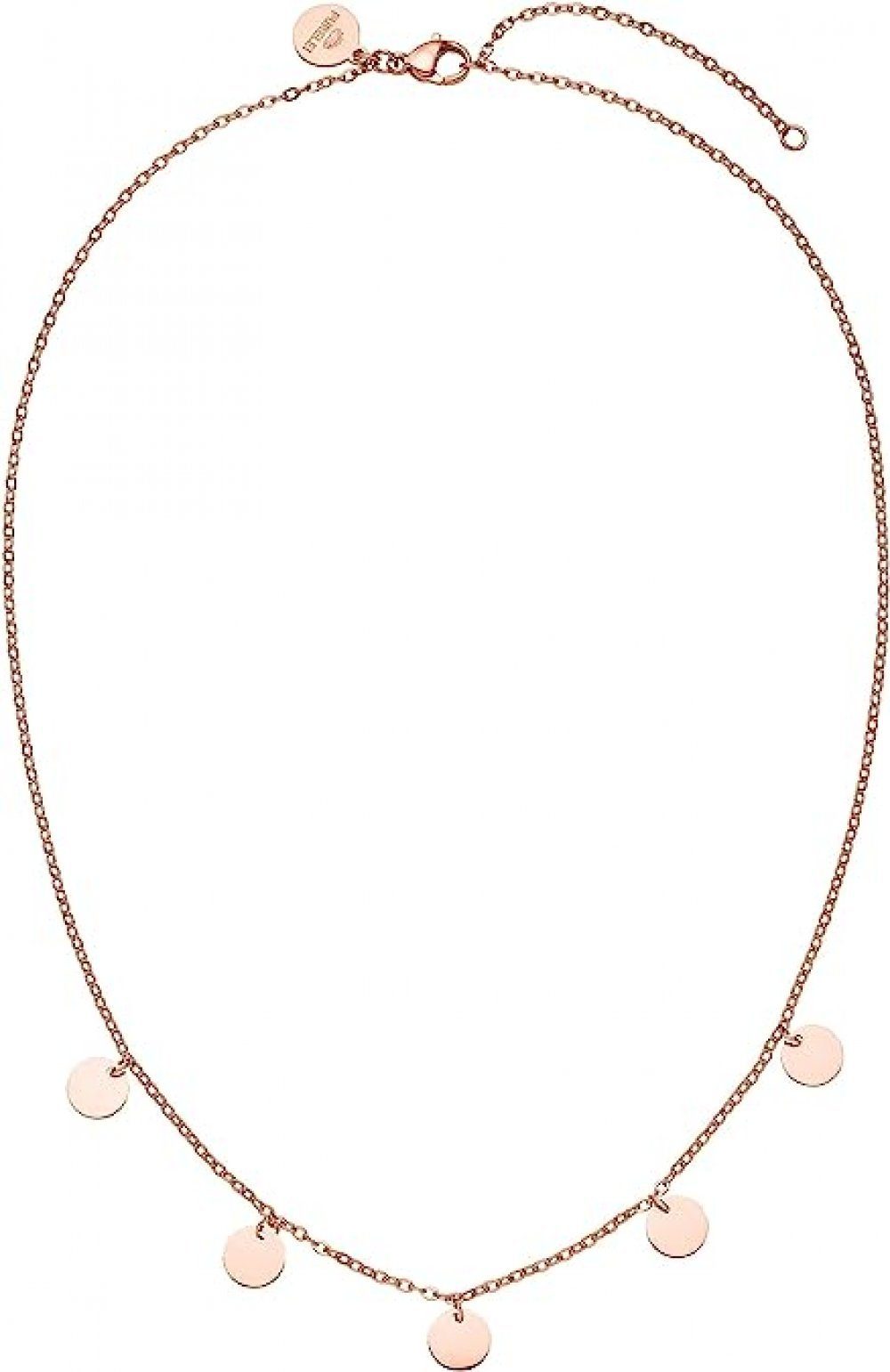 WaKuKa Charm-Kette Damen-Halskette, wasserfeste Kette aus 925er Silber Roségold