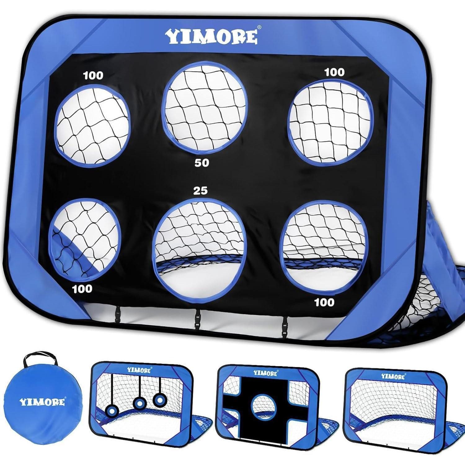 Fußballtor Fussballtor Kinder Garten Mini Tragetasche 4 Spielmodi Acid Blue