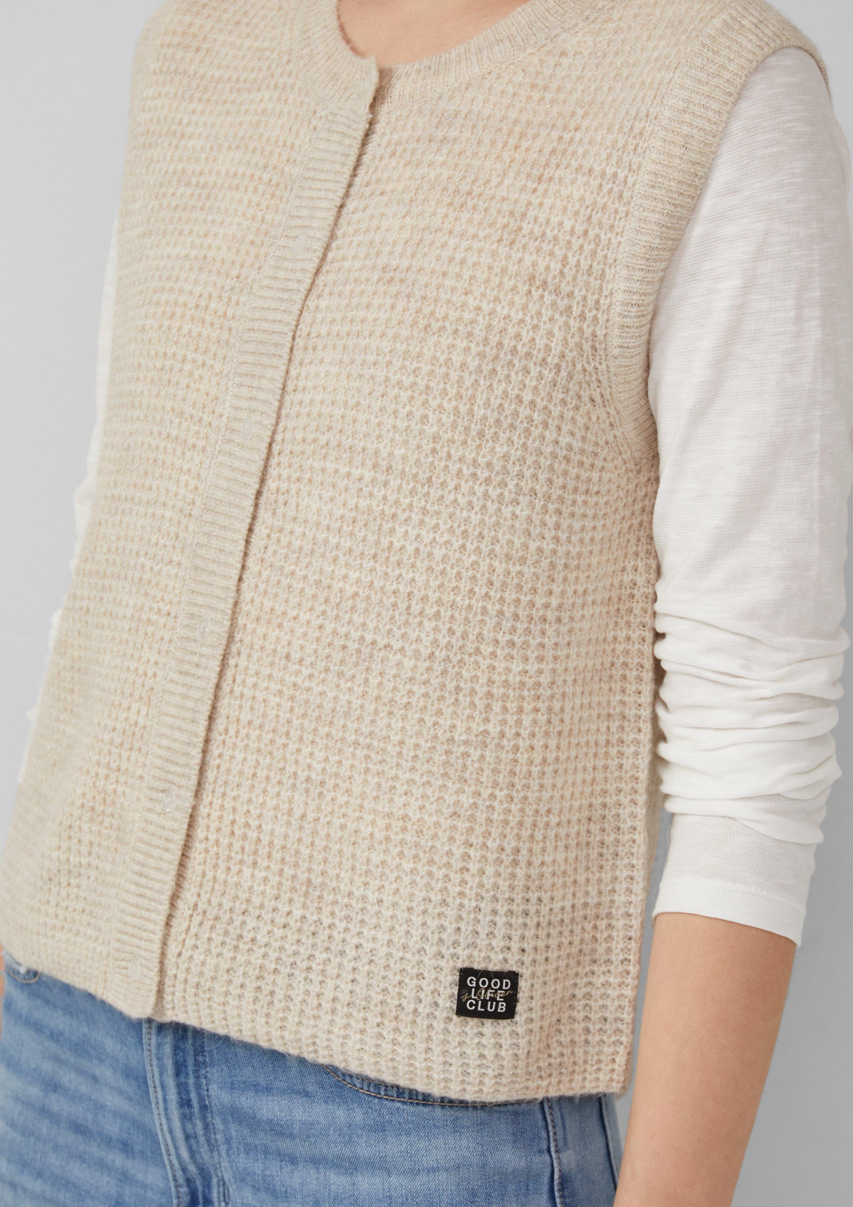 s.Oliver Strickjacke Strickweste aus Alpakamix günstig online kaufen