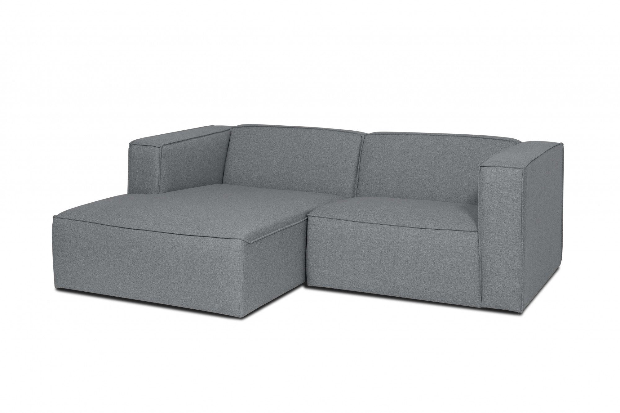 andas Ecksofa Dalby, extra tiefe Sitzfläche, mit Kedernaht, angenehmer Sitzkomfort light grey | Ecksofas