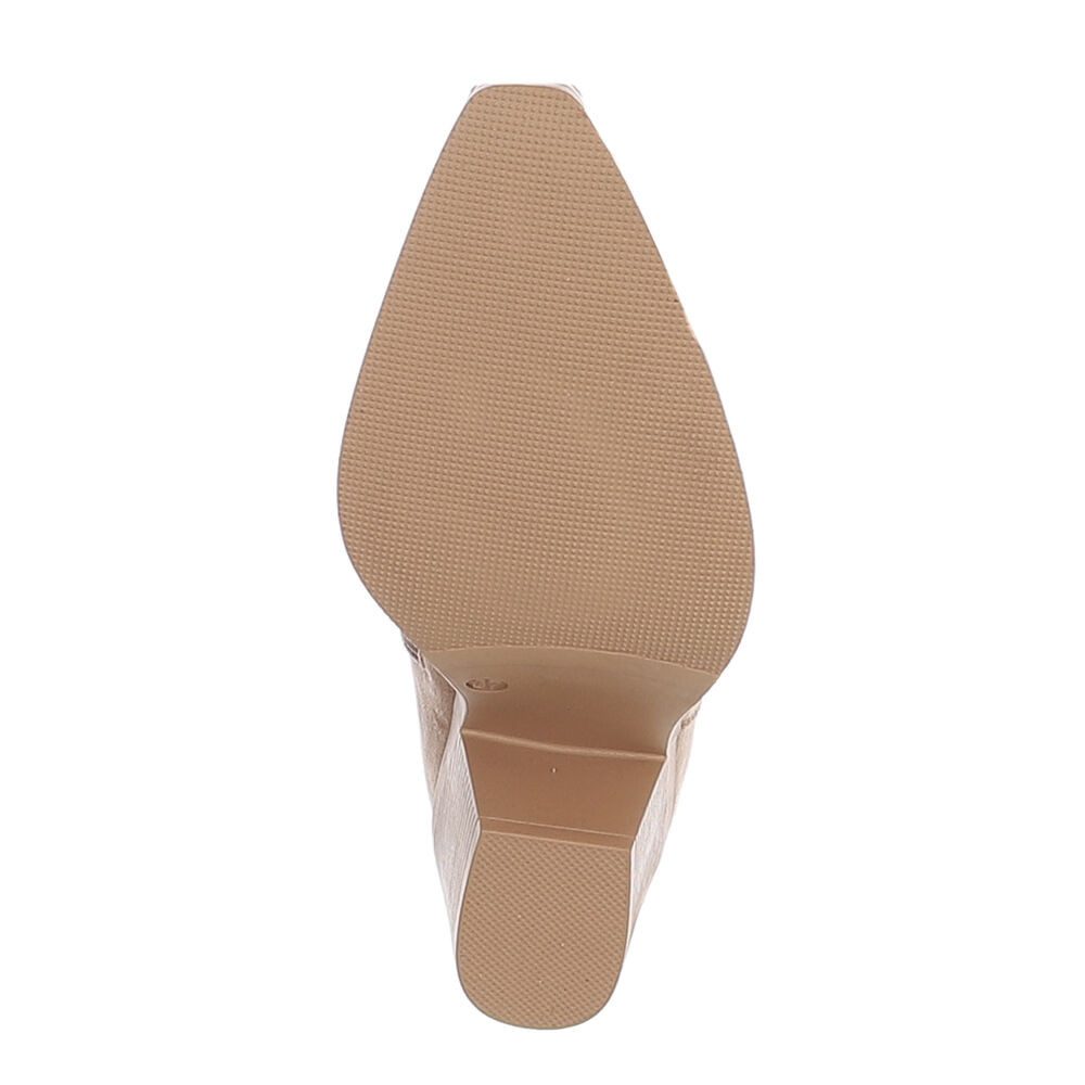 Ital-Design Stilvolle Stiefel mit Aussparungen für Damen, ideal für Frühjahr Sommerboots (91117056) Blockabsatz Stiefel in Hellbraun