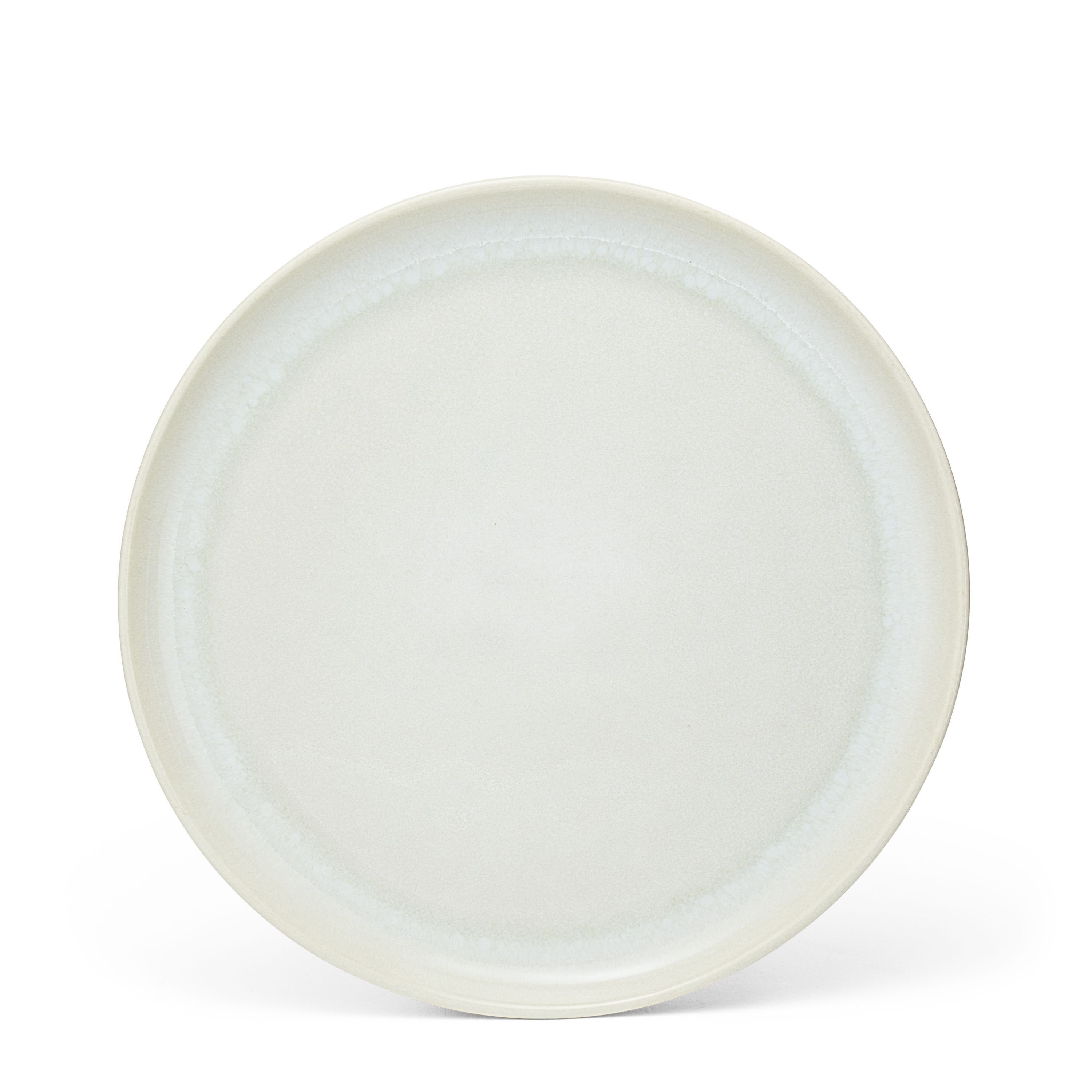 St), (6 22cm Weiß-Grau Econovo Keramikteller Frühstücksteller Handgefertigt, Kleiner Portugal in Made