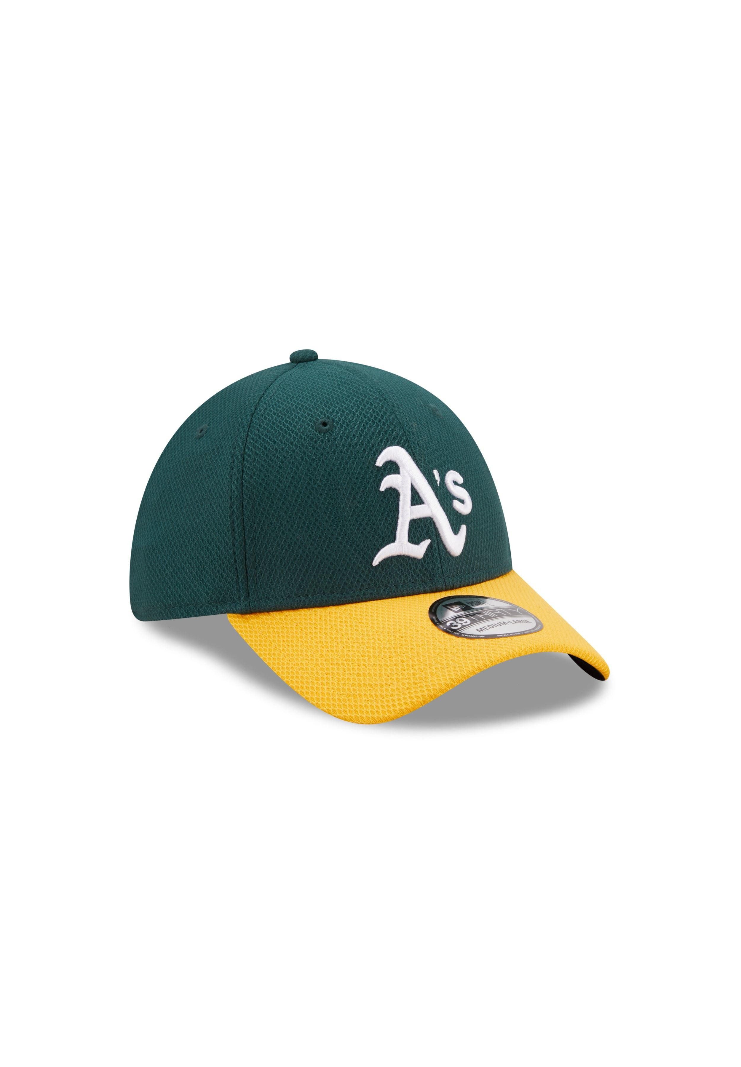 New Era Flex Cap Oakland Athletics MLB Diamond Era Darkgreen 39Thirty Stretch Cap New (1-St)