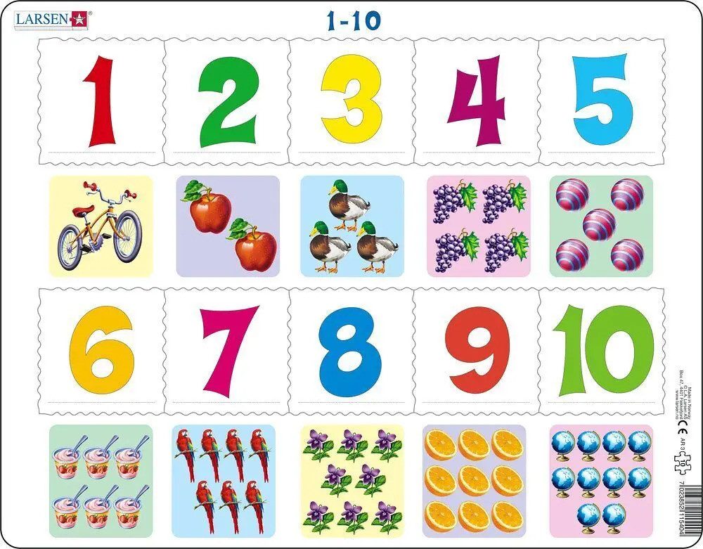 Puzzle Zählen 1-10 (Kinderpuzzle)