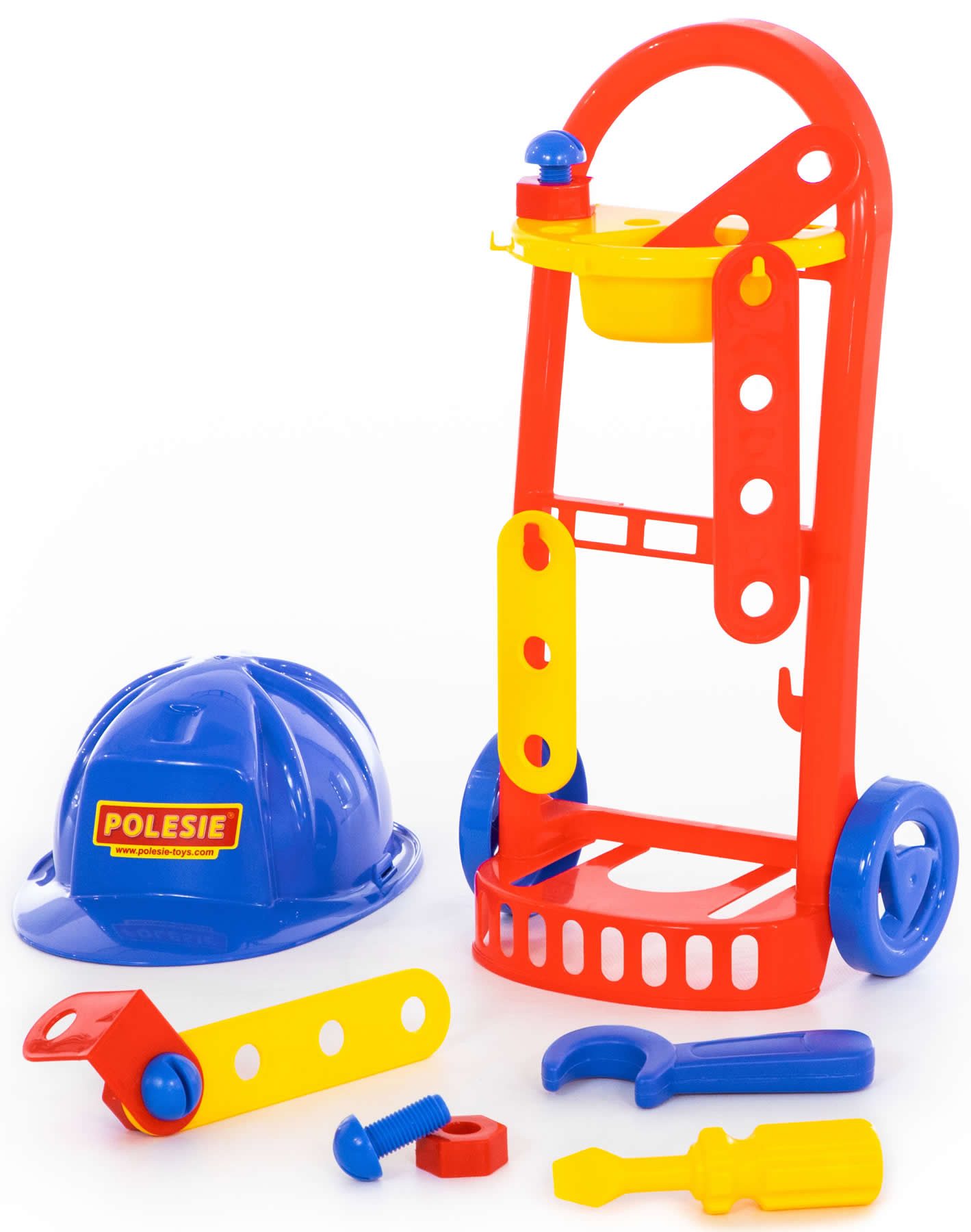 Polesie Kinder-Werkzeug-Set Werkzeugwagen Werkzeug Trolley 14-tlg Handwerker, (Set, 14-tlg)