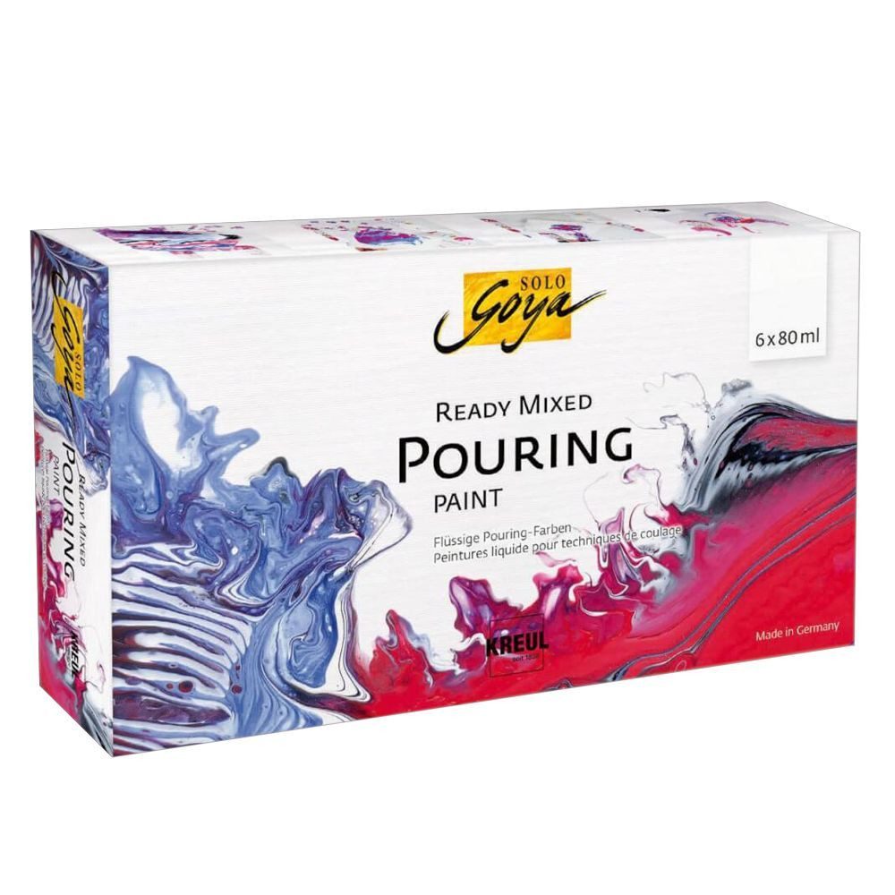 Acrylfarbe KREUL Acrylfarben Set SOLO Goya Ready Mixed Pouring 6x80ml