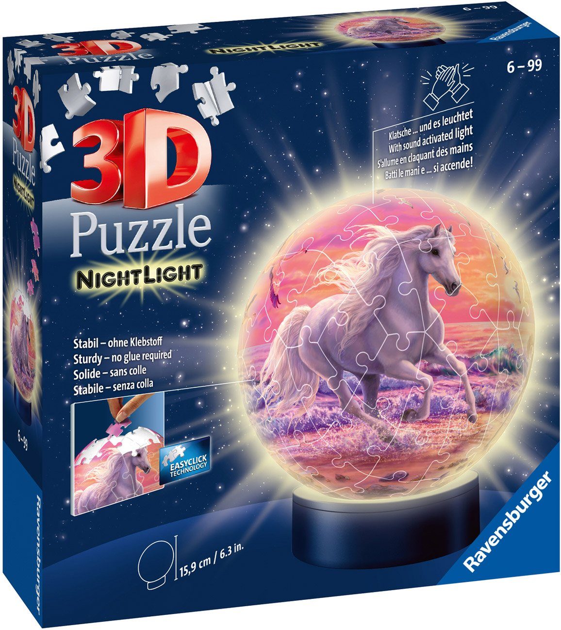 Ravensburger Puzzleball Nachtlicht Pferde am Strand, günstig online kaufen