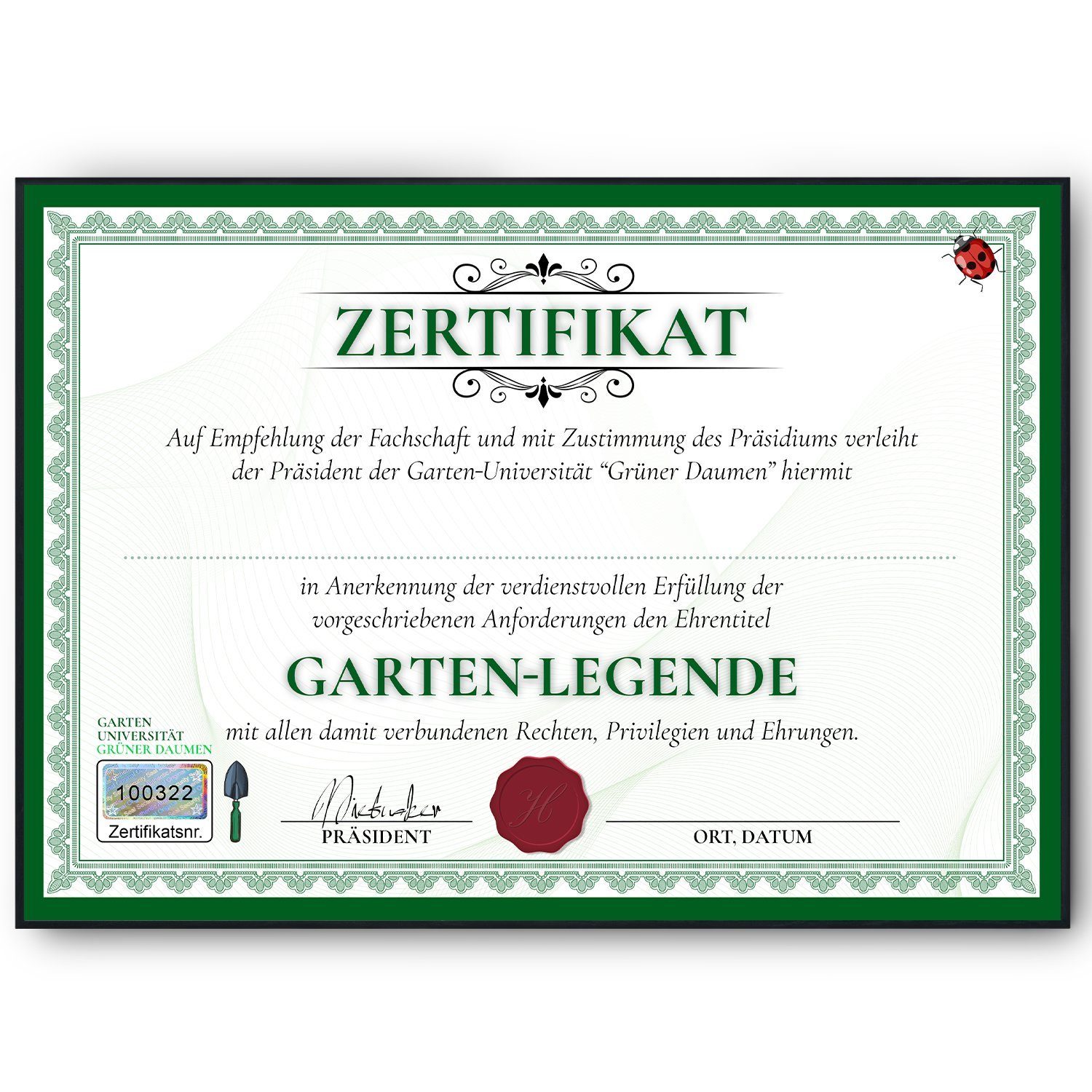 Tigerlino Poster Gärtner Geschenk Geburtstag Garten Geschenkidee