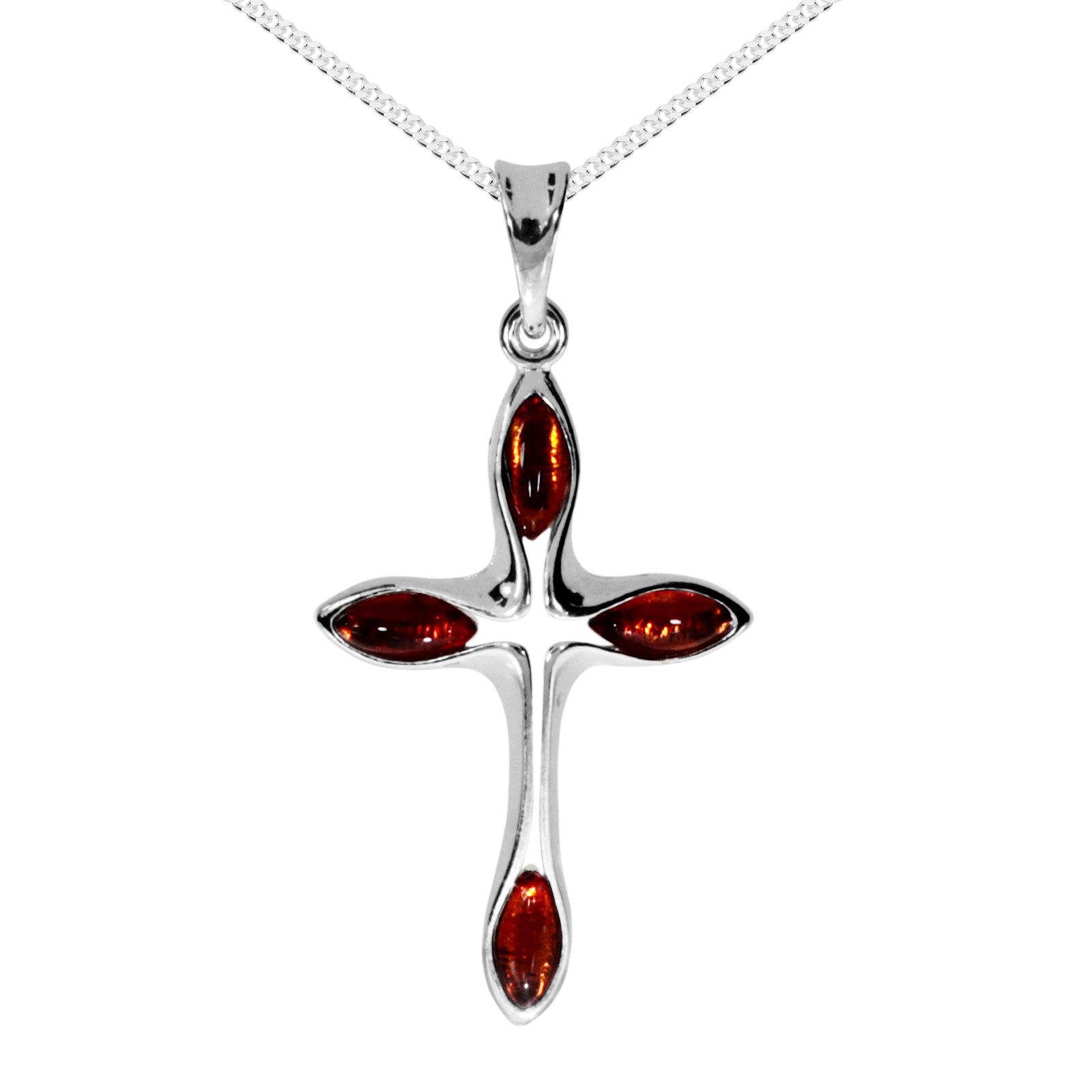 OSTSEE-SCHMUCK Kette mit Anhänger Ostsee-Schmuck Kette mit Anhänger Kreuz 3 günstig online kaufen