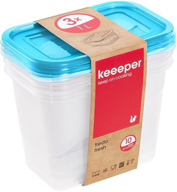 keeeper Frischhaltedose fredo fresh, Kunststoff, (Set, 23-tlg), rechteckig, 90 - 2000 ml, Unterteile und Deckel, aus Kunststoff