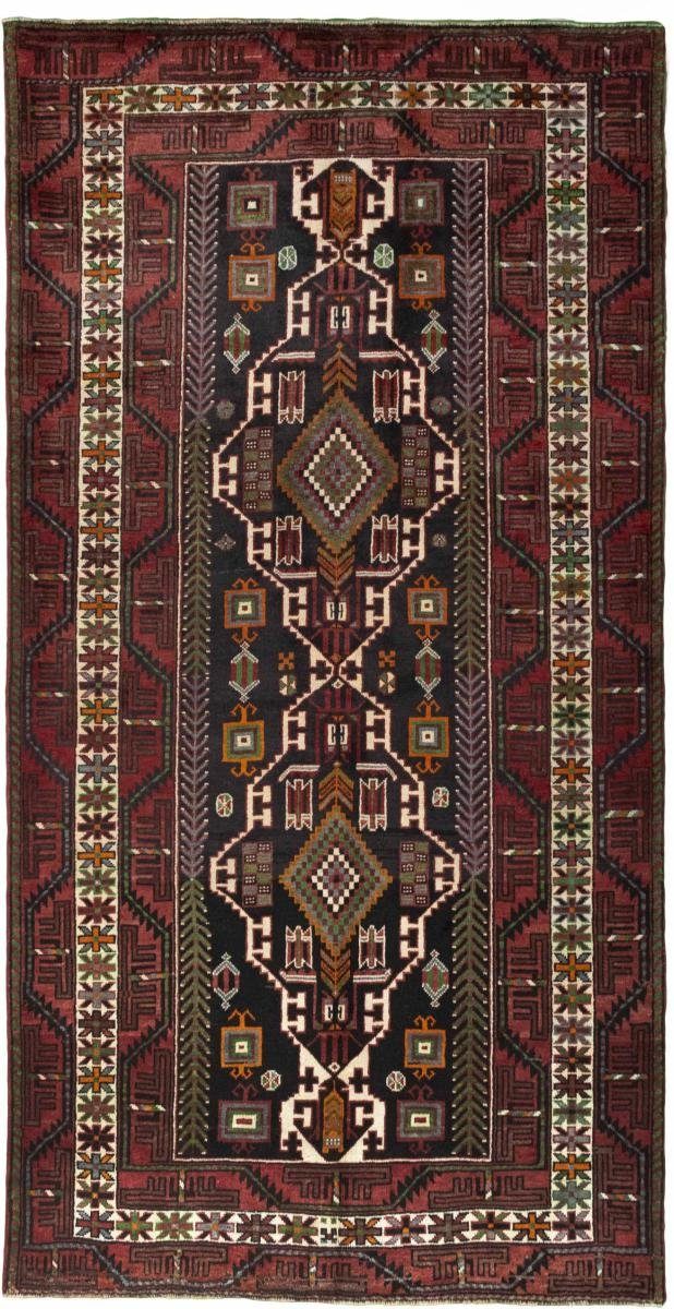 Orientteppich Hamadan 154x301 Handgeknüpfter Orientteppich / Perserteppich Läufer, Nain Trading, rechteckig, Höhe: 8 mm