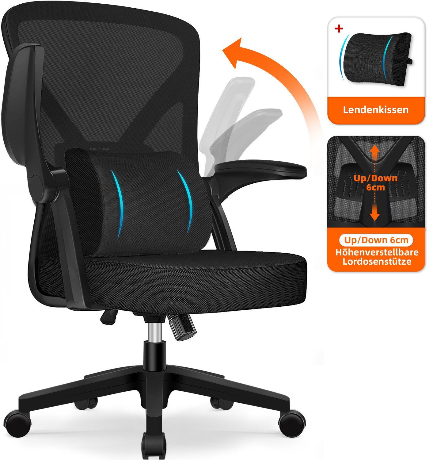 Hiazurm Bürostuhl Bürostuhl, Ergonomischer Schreibtischstuhl, Drehstuhl, günstig online kaufen
