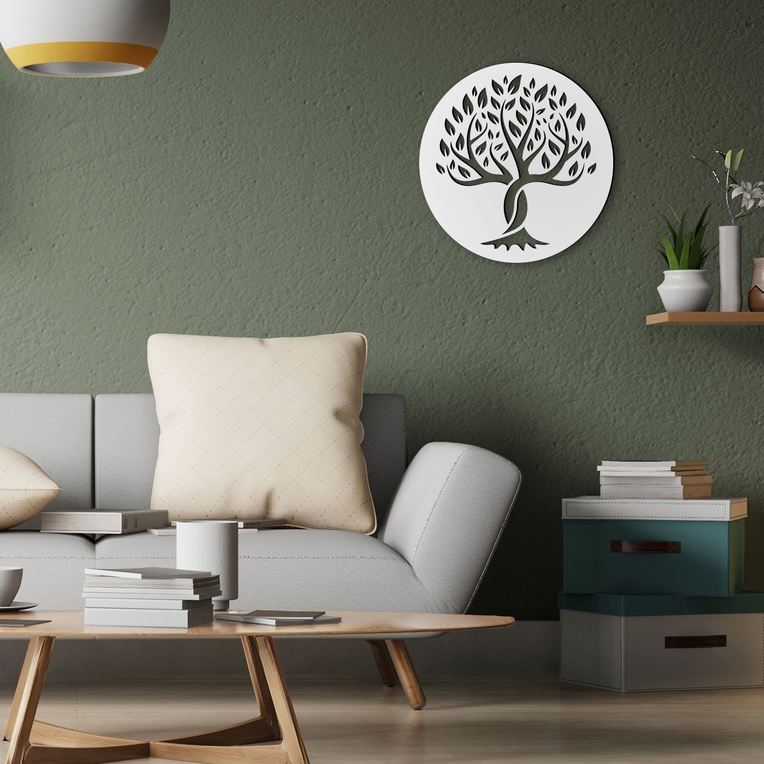 Namofactur 3D-Wandtattoo Wandtattoo Schild 'Baum des Lebens', Wanddeko aus Holz