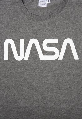 United Labels® Schlafanzug NASA Schlafanzug für Männer Pyjama Set Langarm Herren Grau/Schwarz
