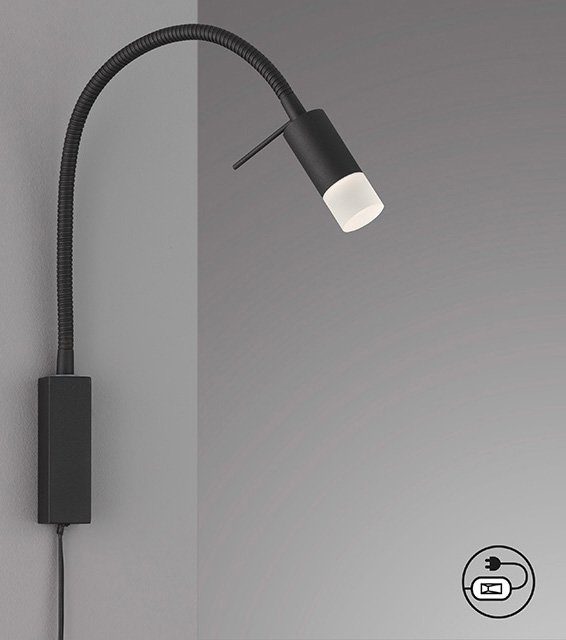 & FISCHER Wandstrahler Ein-/Ausschalter, LED fest integriert, HONSEL Seng, Warmweiß LED