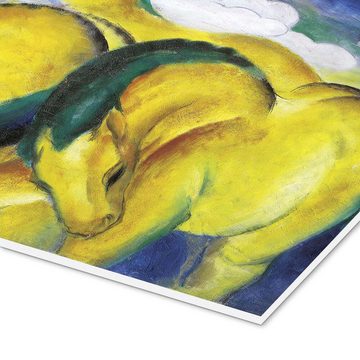Posterlounge Forex-Bild Franz Marc, Die kleinen gelben Pferde, Malerei
