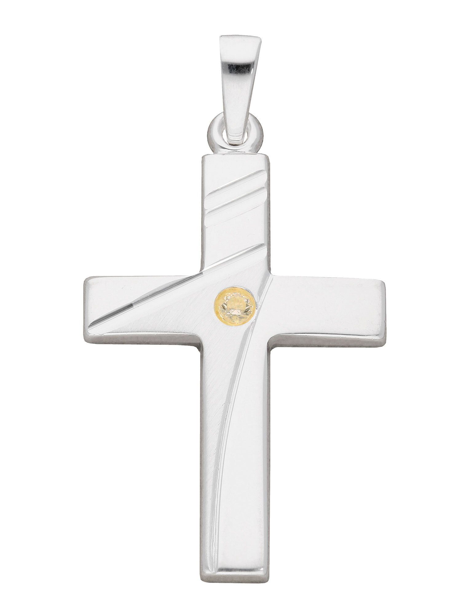 Adelia´s Kettenanhänger 925 Silber Kreuz mit Herren für & Anhänger, Silberschmuck Zirkonia Damen