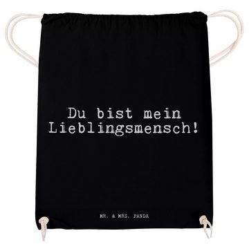 Mr. & Mrs. Panda Sporttasche Du bist mein Lieblingsmensch! - Schwarz - Geschenk, Weisheiten, Liebl (1-tlg)