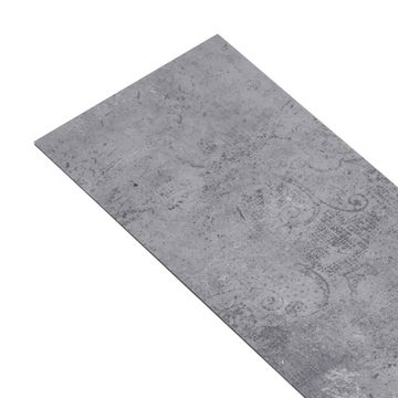 vidaXL Laminat PVC Laminat Dielen Selbstklebend 5,21 m² 2 mm Zementgrau Vinylboden Bo