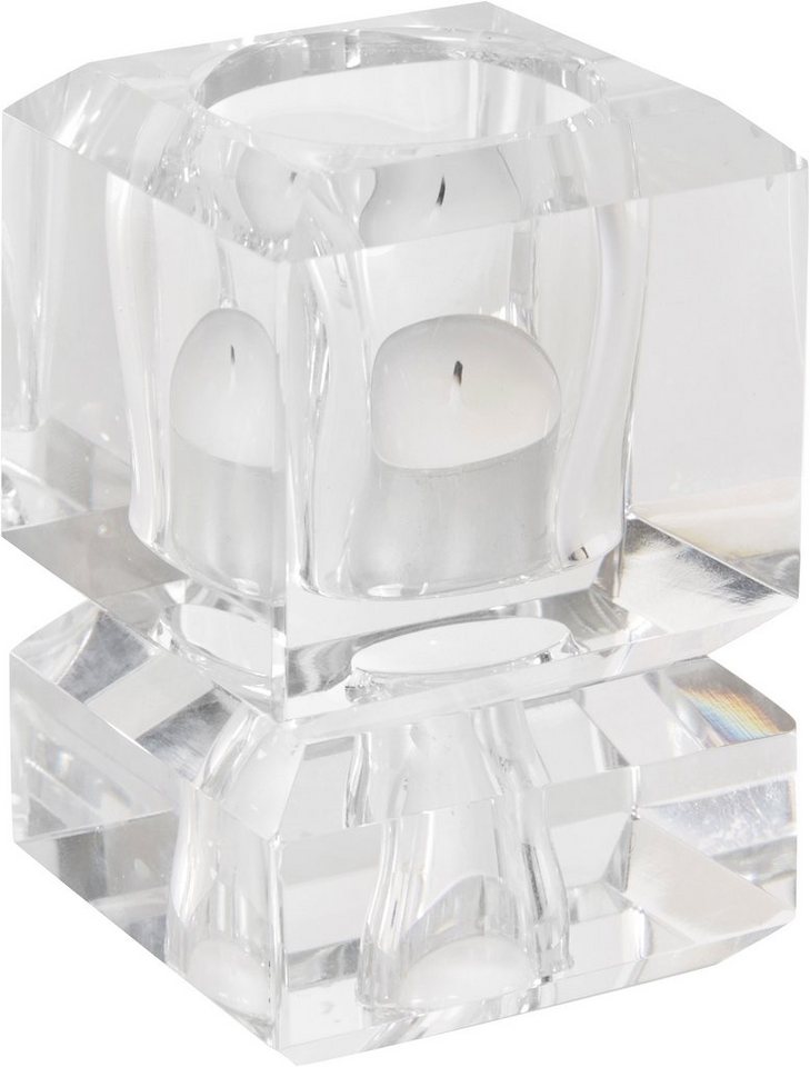 LeGer Home by Lena Gercke Kerzenhalter Ylvi (Set, 2 St), aus Glas, für  Teelichter und Stabkerzen