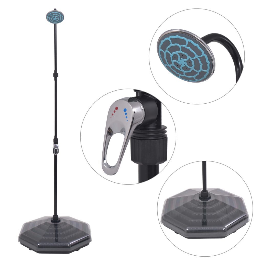 vidaXL Gartendusche Gartendusche Pooldusche Aussendusche Solardusche 20 L Aluminium HDPE