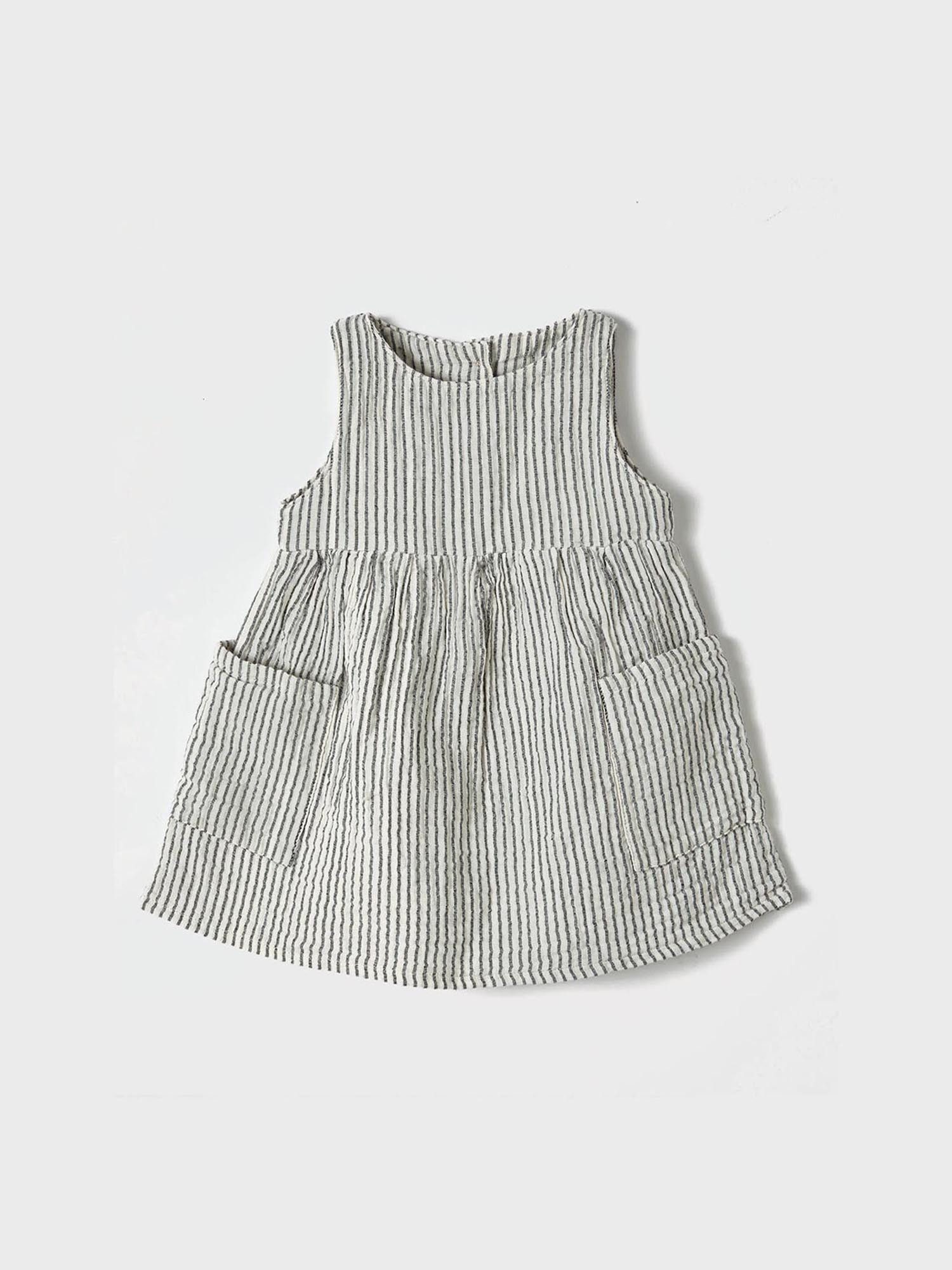 Sommerkleid Ärmelloses Baby Sommerkleid aus Bio-Musselin