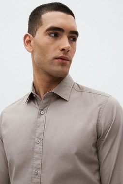 Next Langarmhemd Slim Fit Hemd aus strukturierter Baumwolle (1-tlg)