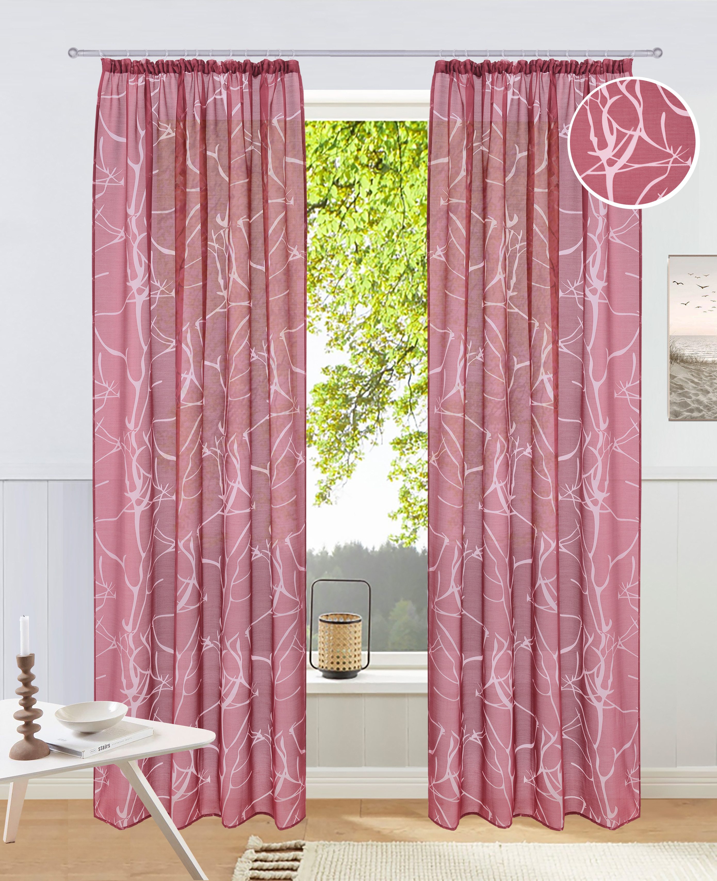 my home Gardine Anna, Kräuselband (1 günstig online kaufen