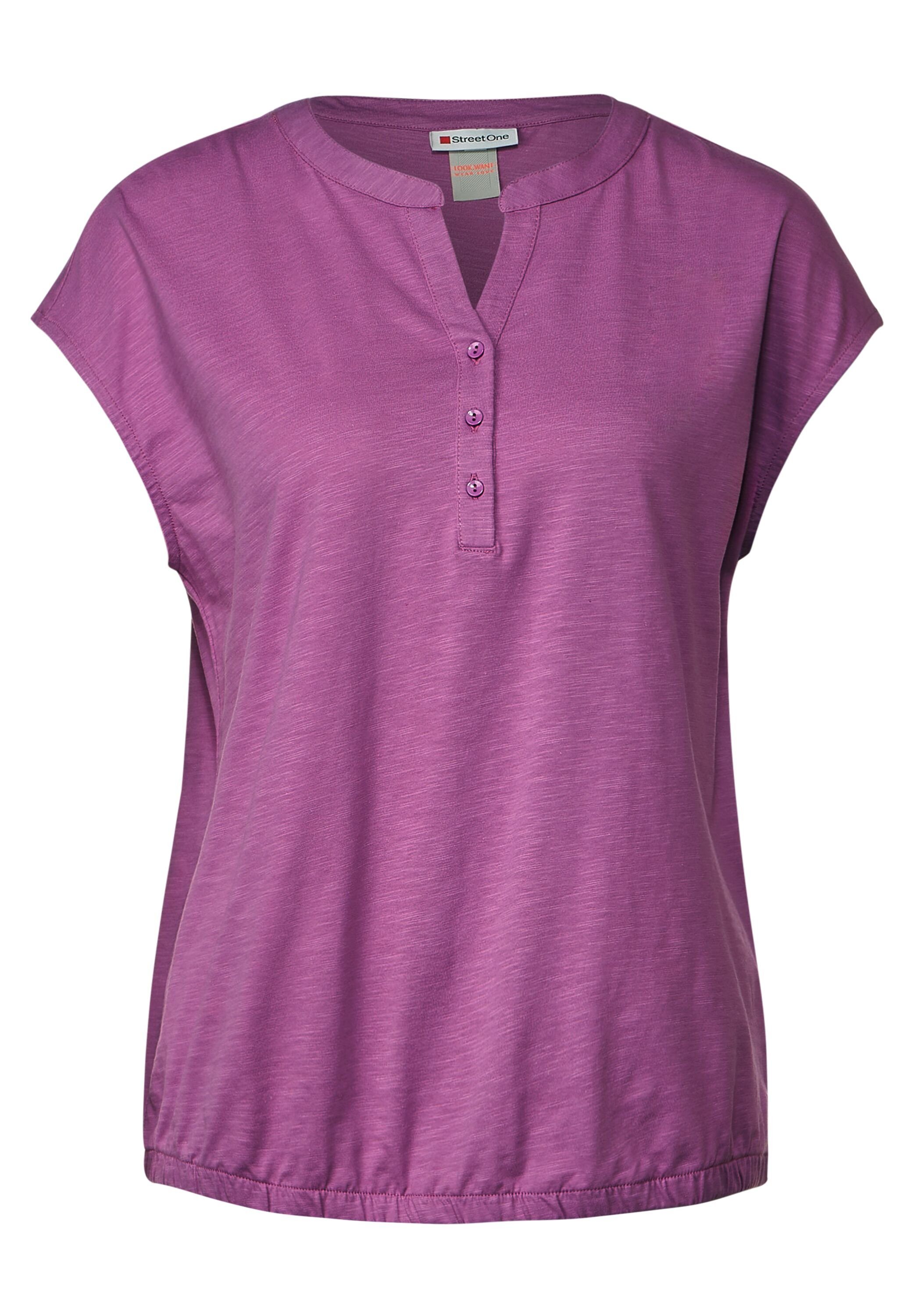lilac T-Shirt ONE in STREET Unifarbe meta