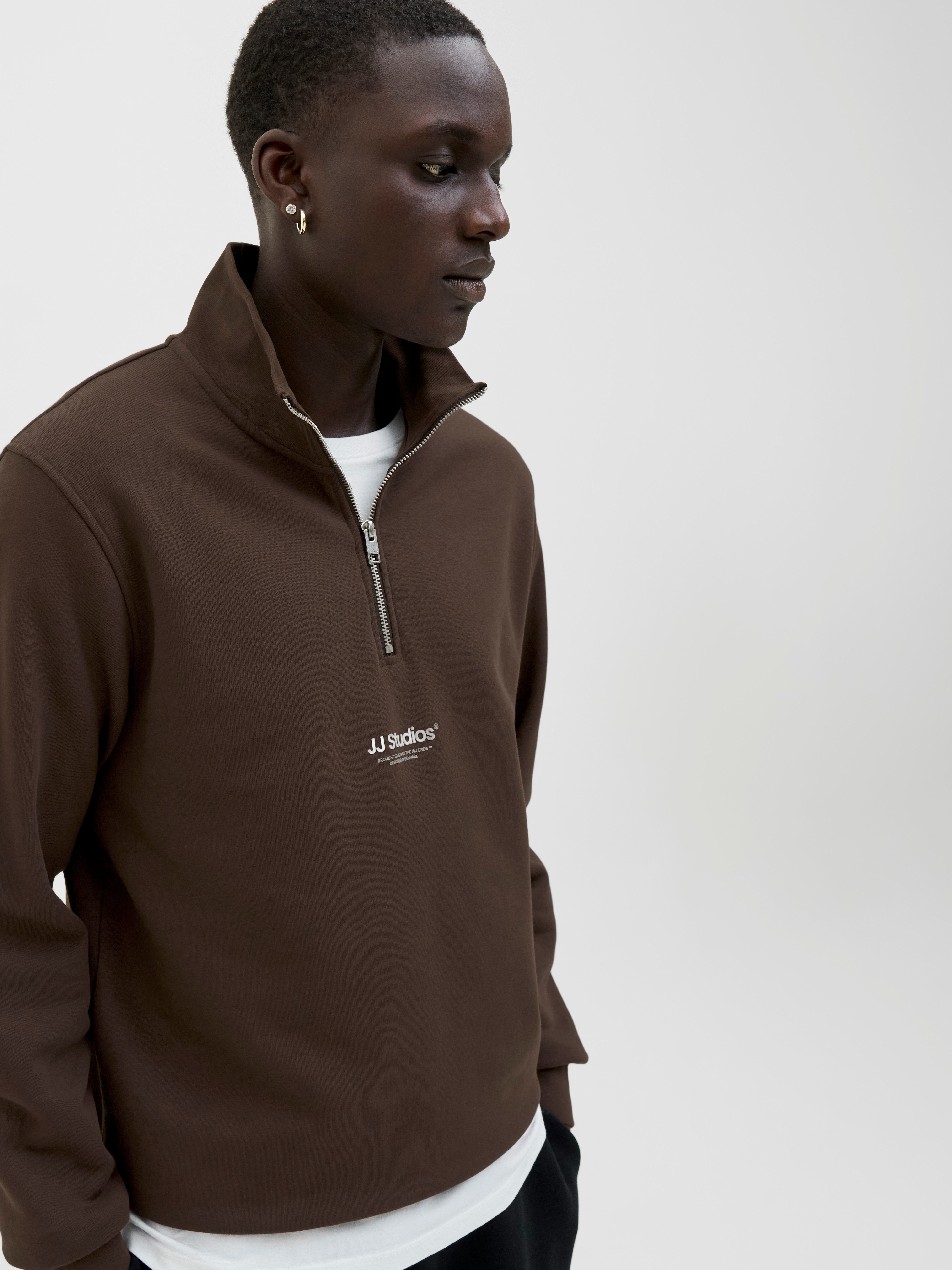 Jack & Jones Sweatshirt JJESOHO SWEAT QUARTER ZIP HN NOOS Baumwollmischung, günstig online kaufen