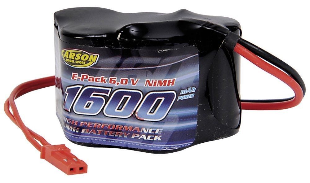 Carson Hump Pack Empfänger Akku 6V/1600 mAh mit BEC Stecker RC-Ladegerät