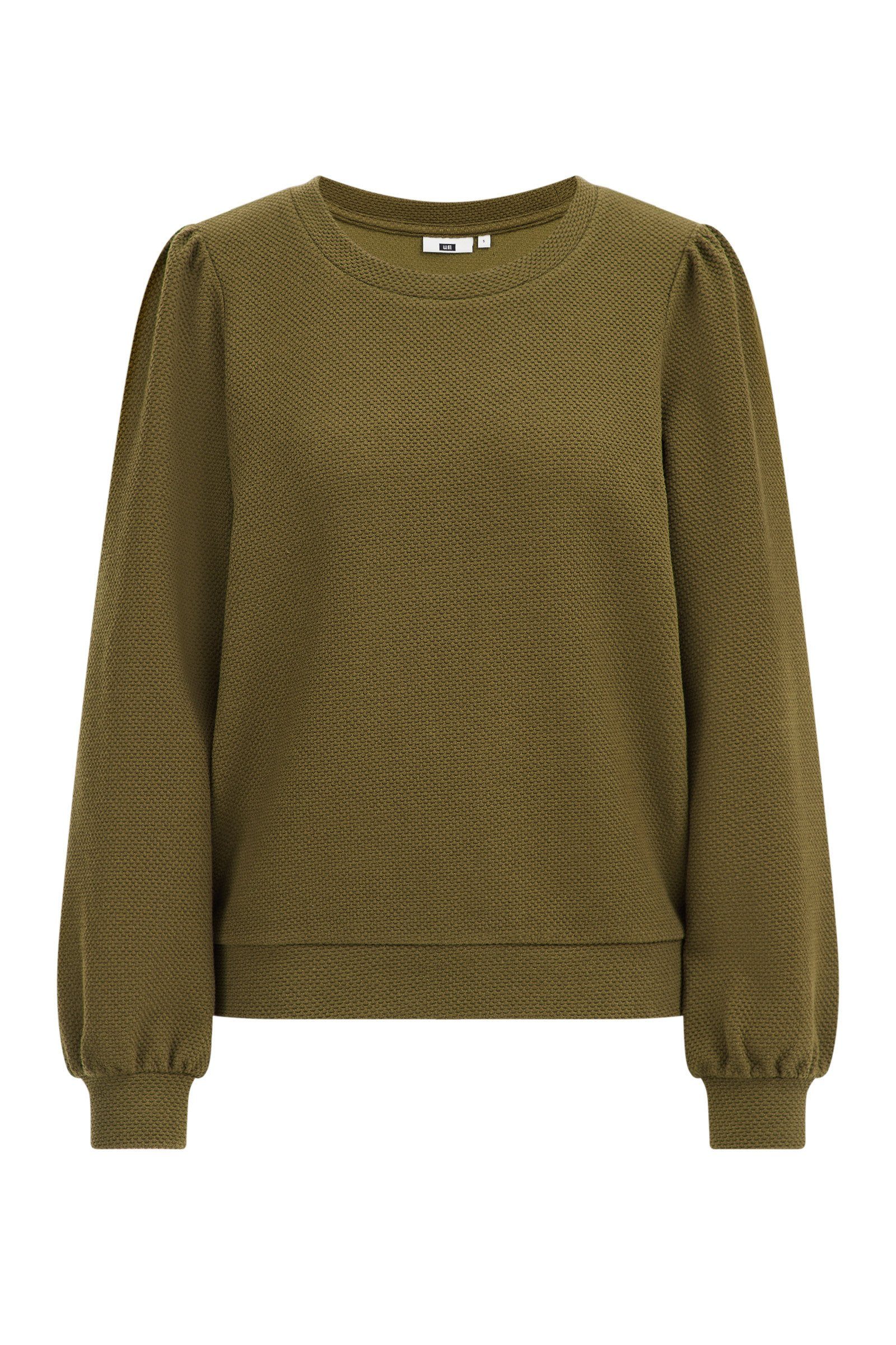 WE Fashion Sweatshirt (1-tlg) Dunkelgrün