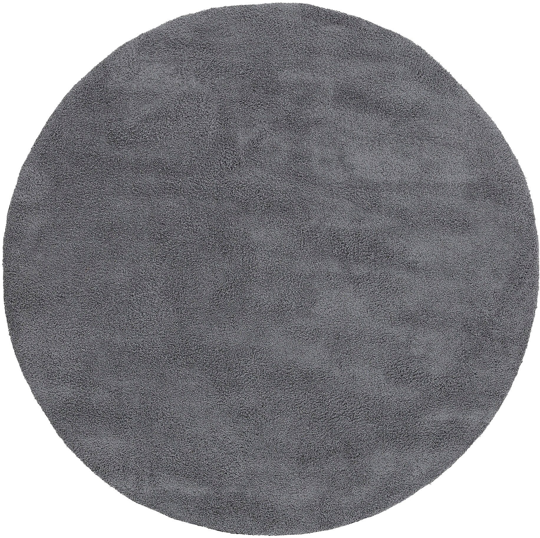 carpetfine Teppich "Silky" rund 20 mm Höhe Shaggy, Langflor, uni, besonders günstig online kaufen