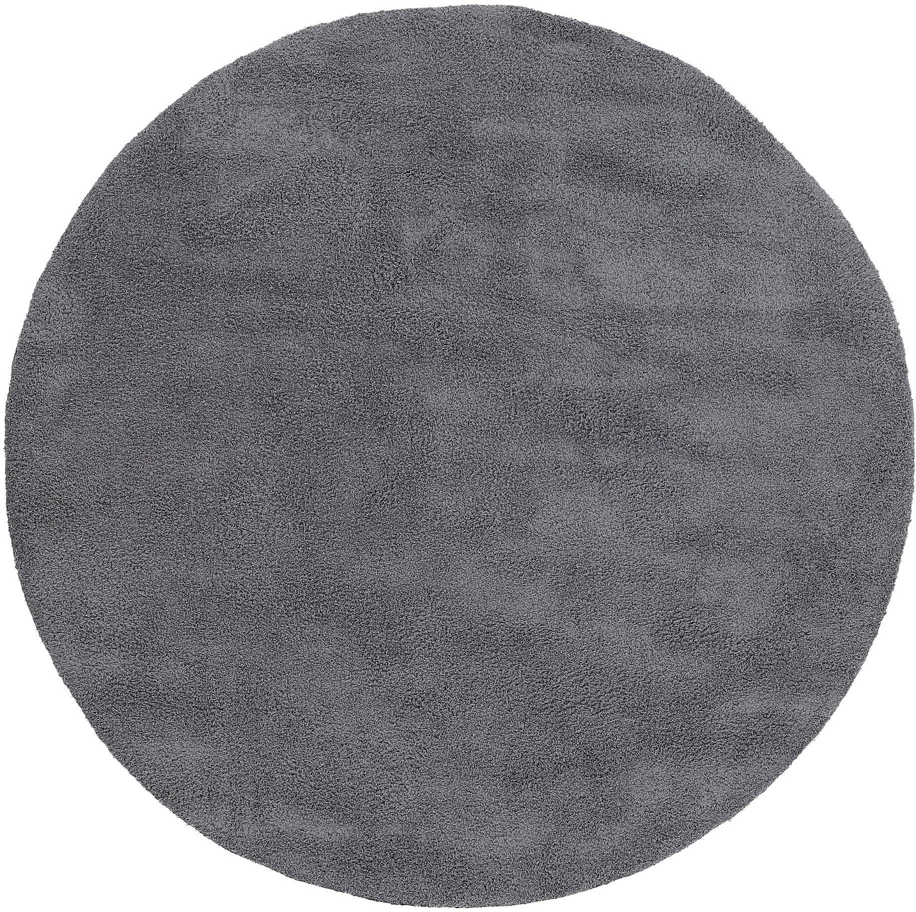 Teppich Silky, carpetfine, rund, Höhe: 20 mm, Shaggy, Langflor, uni,  besonders weich, handarbeit