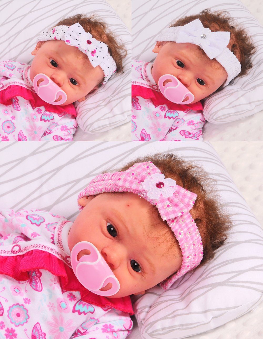 La Bortini Stirnband 3er Pack Stirnbänder für Baby und Kleinkinder 0-12Monate Stirnband