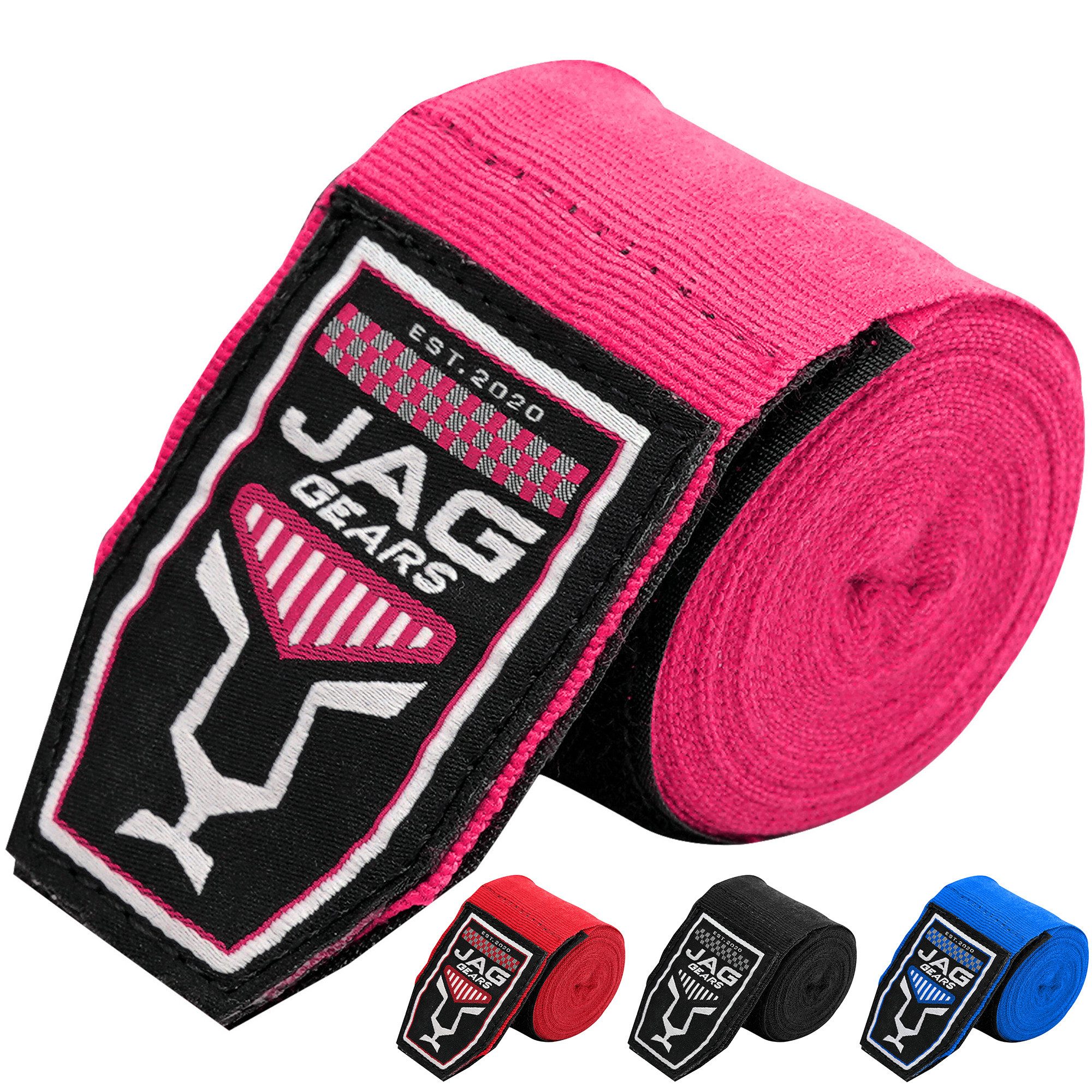 JAG GEARS Boxbandagen Boxbandagen 4,5 m Handbandagen für Kickboxen, Handgelenk Knöchelschutz (Set, 1x pair), für Frühling, Training leichtes mit Handgelenkschutz & Klettverschluss