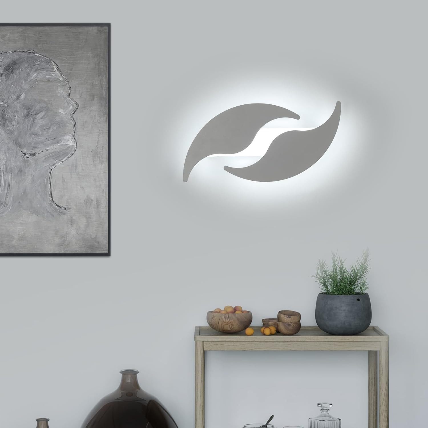 Riserva LED Wandleuchte Moderne LED Wandleuchte, 18W Kaltweiß 6500K, Für Wohnzimmer & Flur