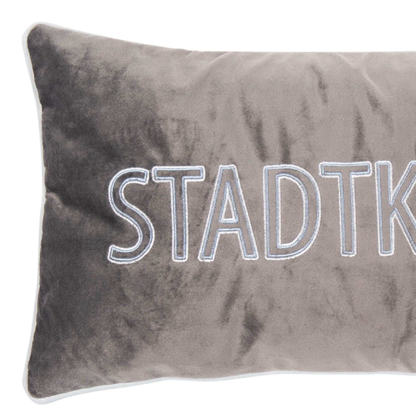 PAD Dekokissen Letters Stadtkind Blue-Grey, Schriftzug günstig online kaufen