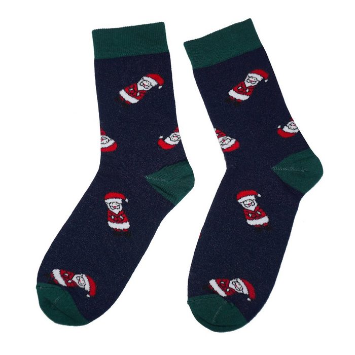 WERI SPEZIALS Strumpfhersteller GmbH Socken Damen Socken >>Weihnachtsmann<< aus Baumwolle