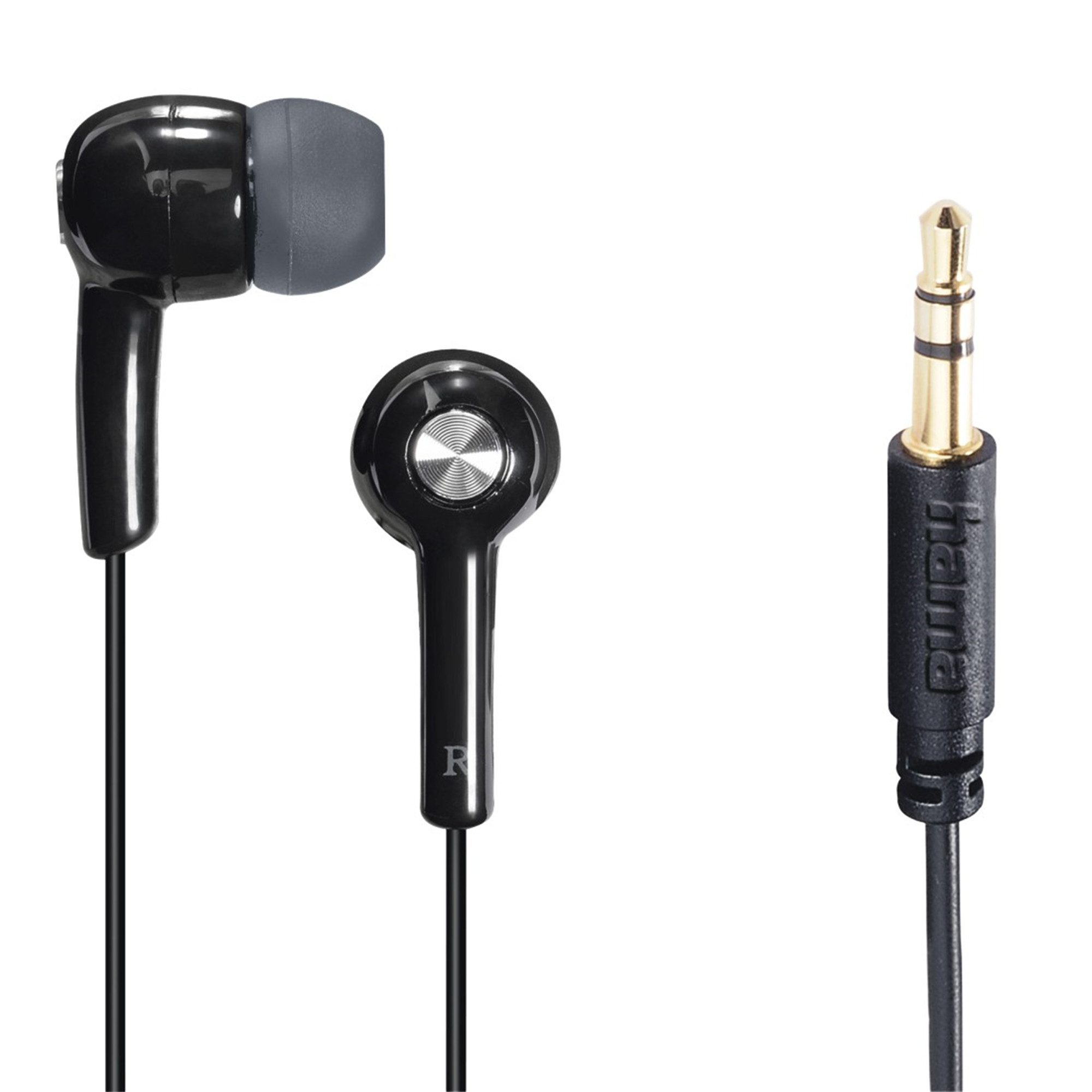 Hama Gloss In-Ear Kopfhörer, kabelgebunden, schwarz Kopfhörer (Produkt fällt nicht unter das FuAG)