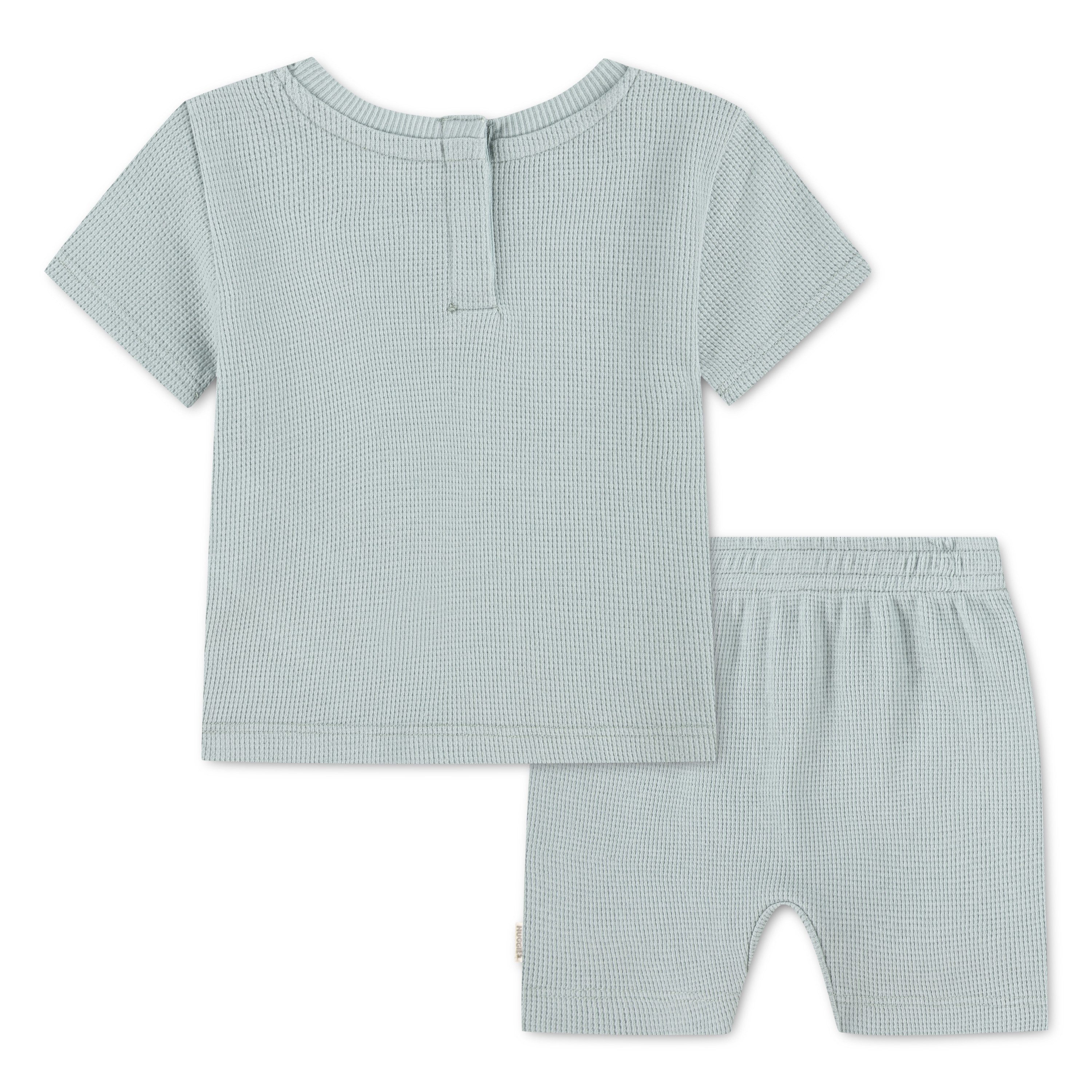 HUGGIES babywear Shirt & Hose HUGB SHORT SET (Set, 2-tlg) mit süßer Tierapplikation, Baumwolle